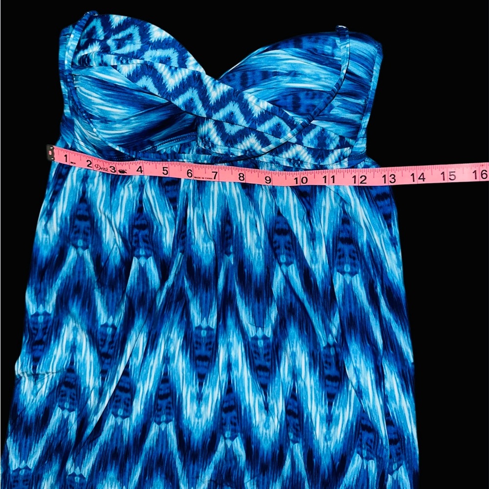 La Blanca UPF50 Ocean Blue Strapless Dress szS - Picture 6 of 13